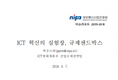 [2019-1호] ICT 혁신의 실험장, 규제샌드박스