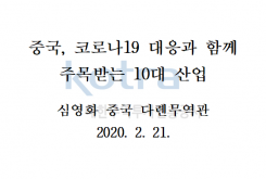 중국, 코로나19 대응과 함께 주목받는 10대 산업